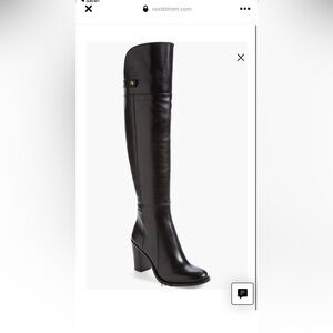 Louise et Cie Navaria black Over the Knee heeled boots womens size 7.5